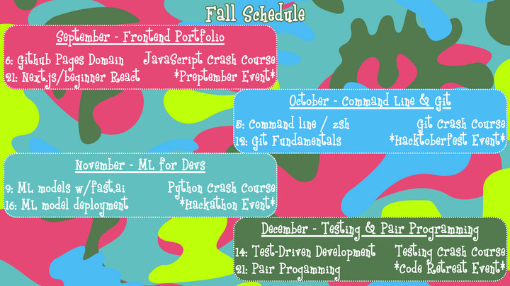 Fall live workshops start today!